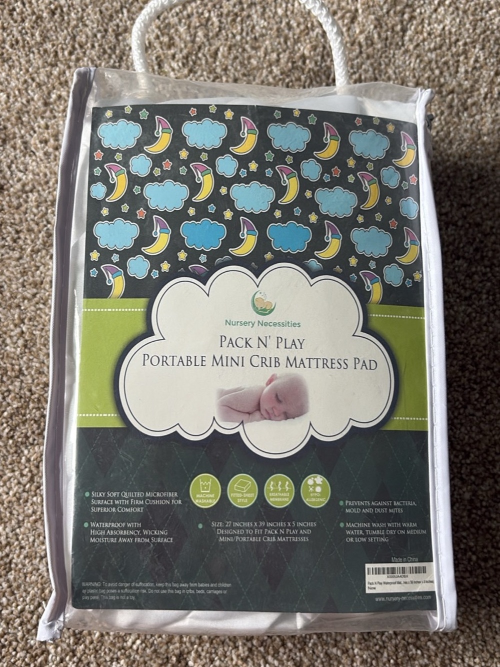 NWT Pack N’ Play Portable Mini Crib Mattress Pad
